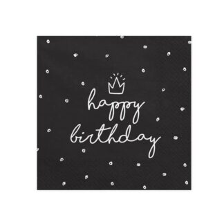 Servilletas happy birthday 33x33 cm: 1 paquete/20 uds