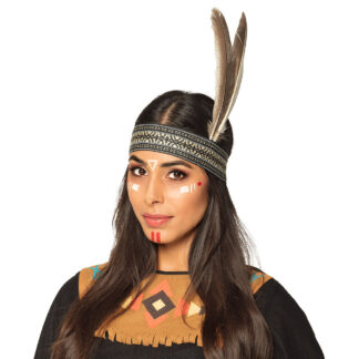 Diadema tribal con plumas