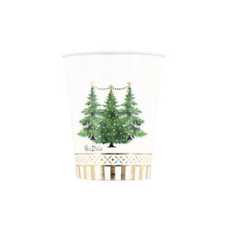 8 Vasos árboles dorados