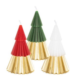 Vela con forma de árbol de navidad (unidad)