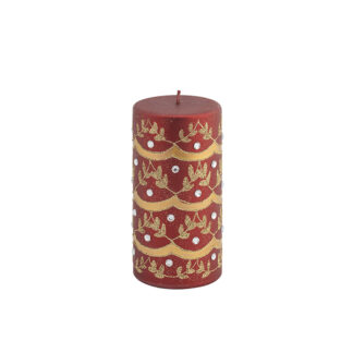 Vela pilar con decoración