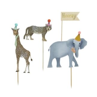 Set de topper para tarta party animal