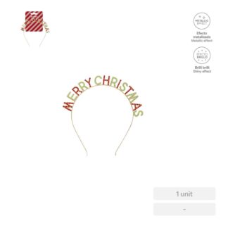 Diadema metálica merry christmas