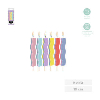Vela ondulada multicolor