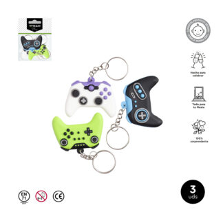 Accesorio piñata llavero mando videojuego 3uds