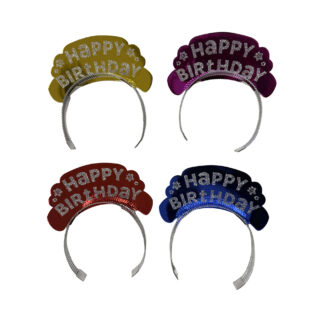 4 Tiaras Happy Birthday Flores