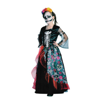 Disfraz de muerte mexicana para niña