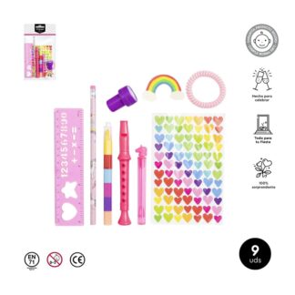 Surtido piñata juguetes unicornio 9 uds