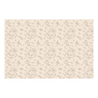 Manteles de flores beige
