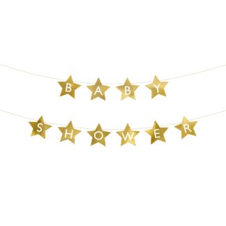 Banner Baby shower oro