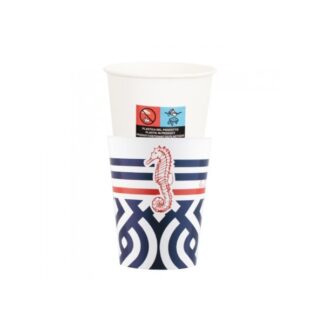 Vasos con 8 tapas Portofino 250cc 8ud