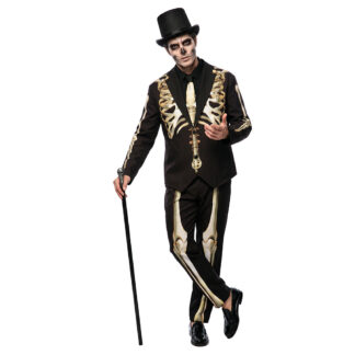 Disfraz calavera elegante hombre