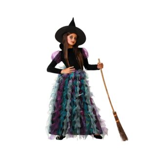 Vestido y sombrero de bruja piruja niña