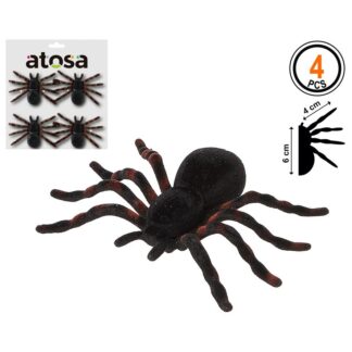 Decoración arañas negro-naranja