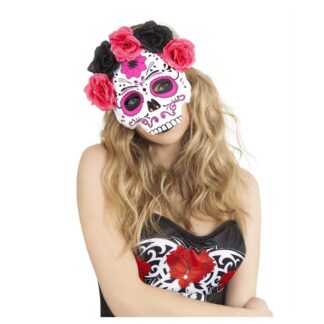 Máscara Catrina Rosa PVC