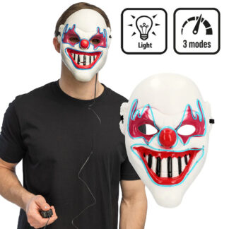 Máscara Payaso LED Terrorífica