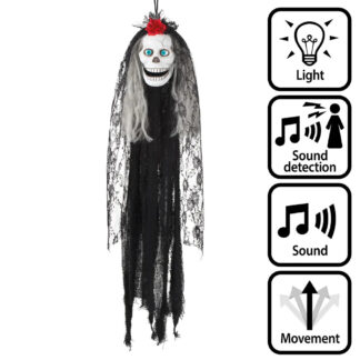 Decoración Esqueleto Catrina con Luz y Movimiento