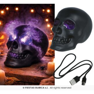 Calavera humo con luz