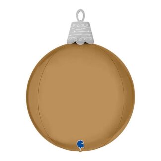 Globo Foil 4D 38x53cm bola Navidad oro