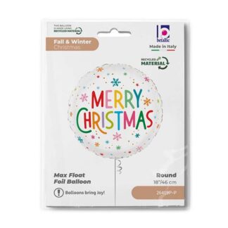 Globo Foil 18'' / 46cm Merry Xmas multicolor
