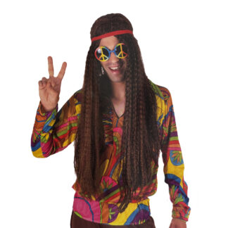 Peluca Hippie Años 70 Rizada