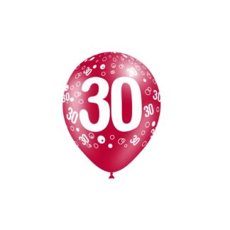 Bolsa 8 globos látex surtidos 30 años