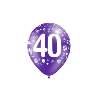 Bolsa 8 globos látex surtidos 40 años