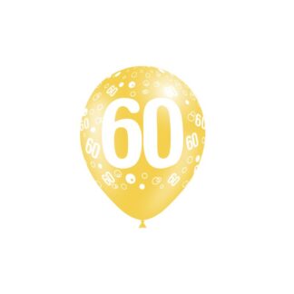 Bolsa 8 globos látex surtidos 60 años