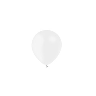 Bolsa 100 globos 40cm perim. metal. Blanco