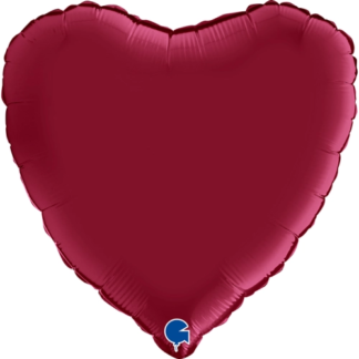 Globo corazón rojo satín