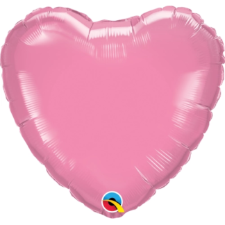 Globo corazón liso rosa