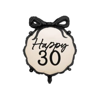 Globo foil Happy 30 diseño elegante con lazo