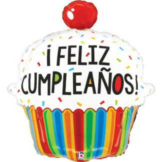 Globo cupcake feliz cumpleaños