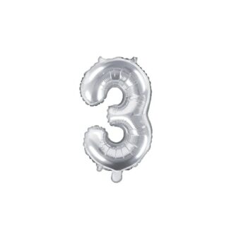 Globo foil nro3 35cm plata