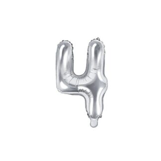 Globo foil nro4 35cm plata