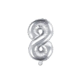 Globo foil nro8 35cm plata
