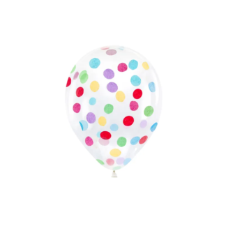 6 Globos confeti circulos