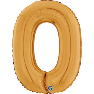 Globo número 0 dorado 26"
