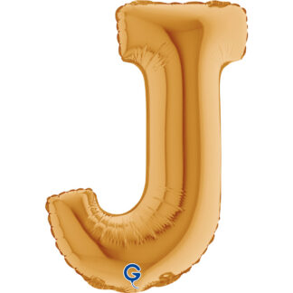 Letra J dorada 14''