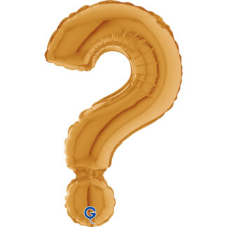 Símbolo Signo de Interrogación Dorado 14''