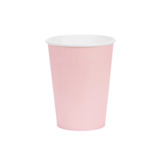 Vasos de papel, rosa claro