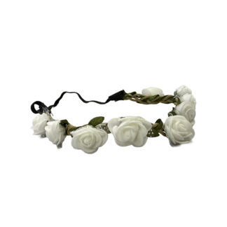Diadema flores blancas