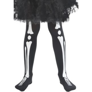 Skeleton Tights, Child, Black