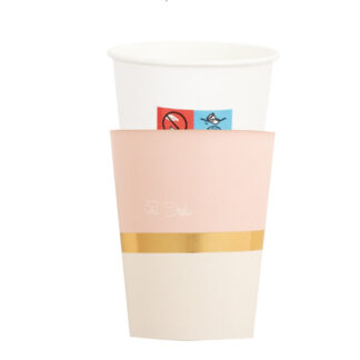 8 Vasos y 8 envoltorios 250 cc baby chic