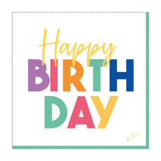 16 servilletas cm 33x33 happy birthday colors
