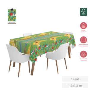 Mantel plastificado paisaje granja
