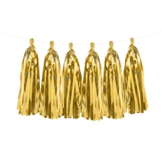 Guirnalda de flecos oro