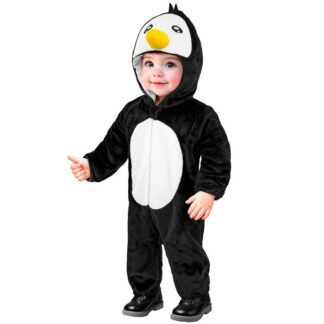 Pingüino suave terciopelo (mono con capucha) para bebé