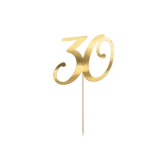 Adorno para tarta 30 años dorado