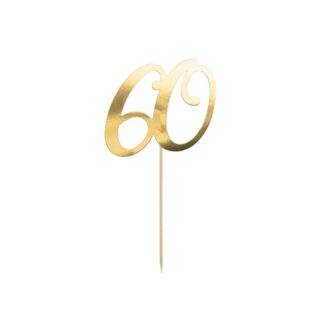 Adorno para tarta 60 años dorado